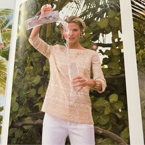 EUC Lilly Pulitzer Yazmine embroidered tunic top 10